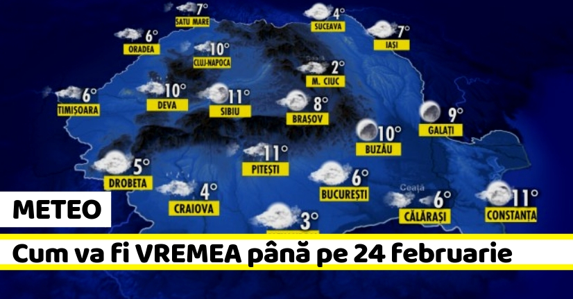 Meteo Cum Va Fi Vremea Pană Pe 24 Februarie Vreme Schimbătoare