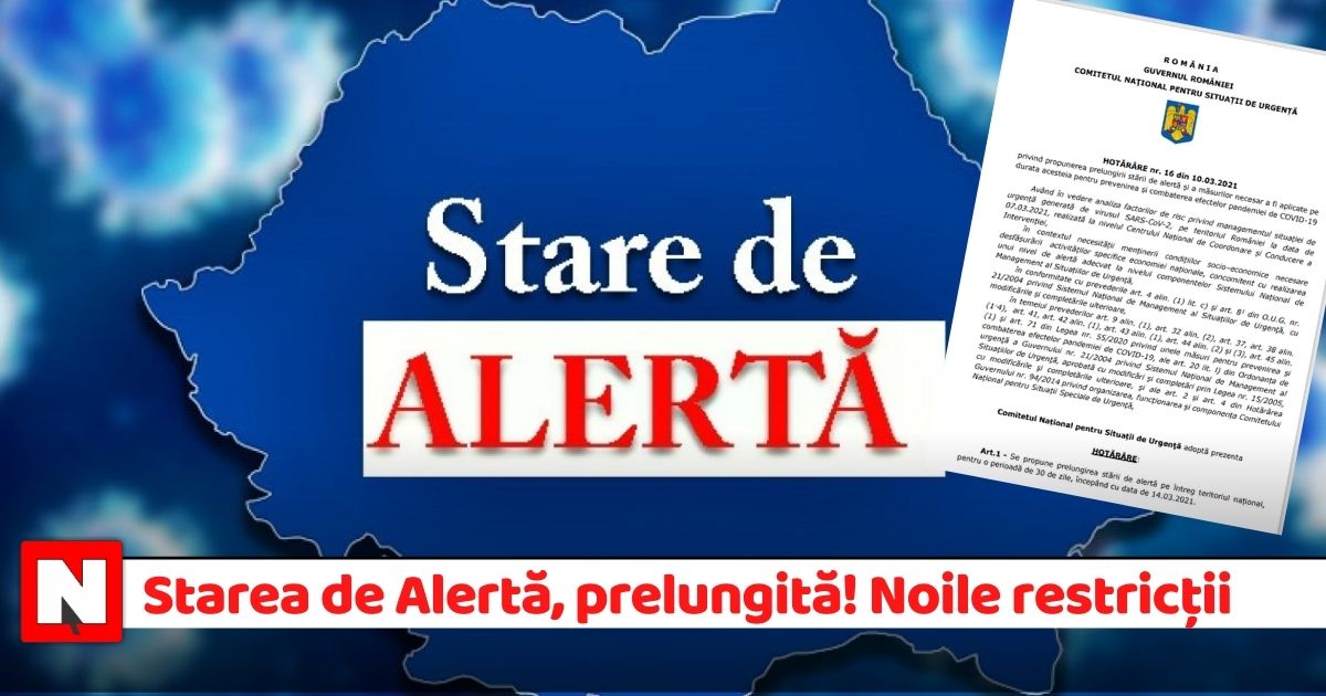 OFICIAL Starea de Alertă prelungită Vezi noile restricții propuse de CNSU document